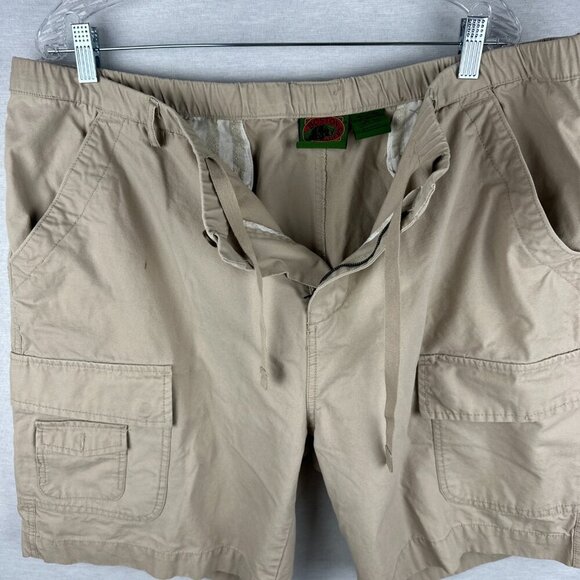 BOSTON TRADES SHORTS MEN'S ,EDIUM BEIGE KHAKI CARGO DRAWSTRING BEACH RELAXED - Picture 6 of 16